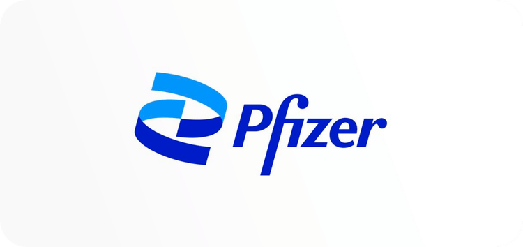 Pfizer logo in blue