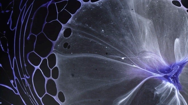 Microscope image in black and blue , Picture